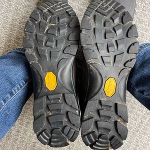 Women’s hiking boots, only worn a few times. Vibram soles and waterproof.